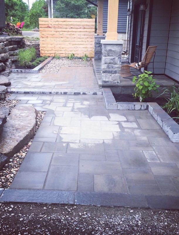 A front yard redone by Abbey Landscaping