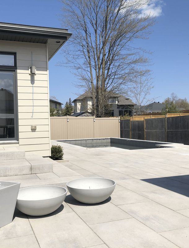 A back yard redone by Abbey Landscaping