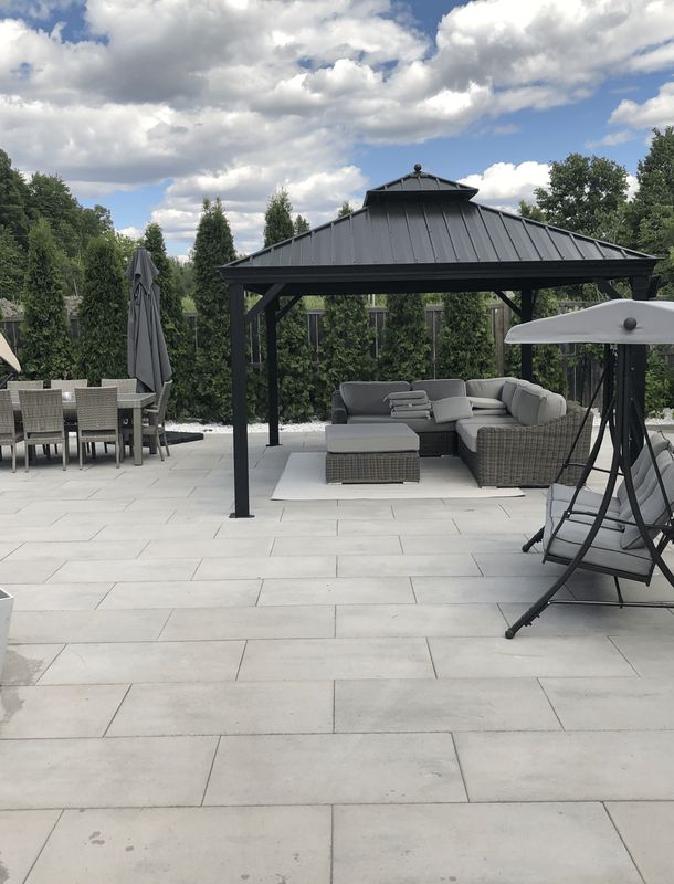 A back yard redone by Abbey Landscaping