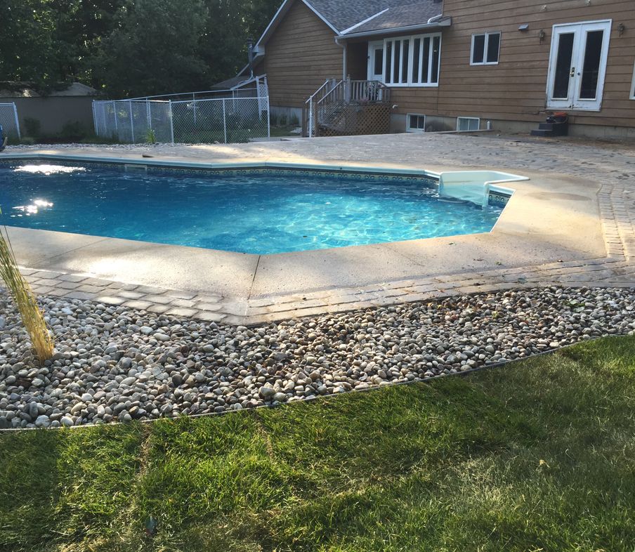 Backyard pool area