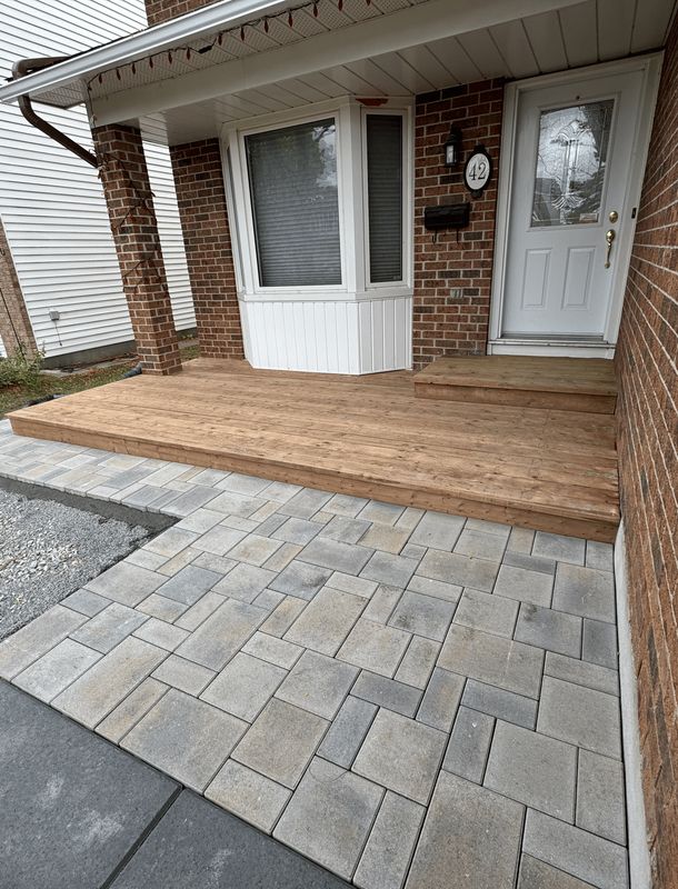A front yard redone by Abbey Landscaping