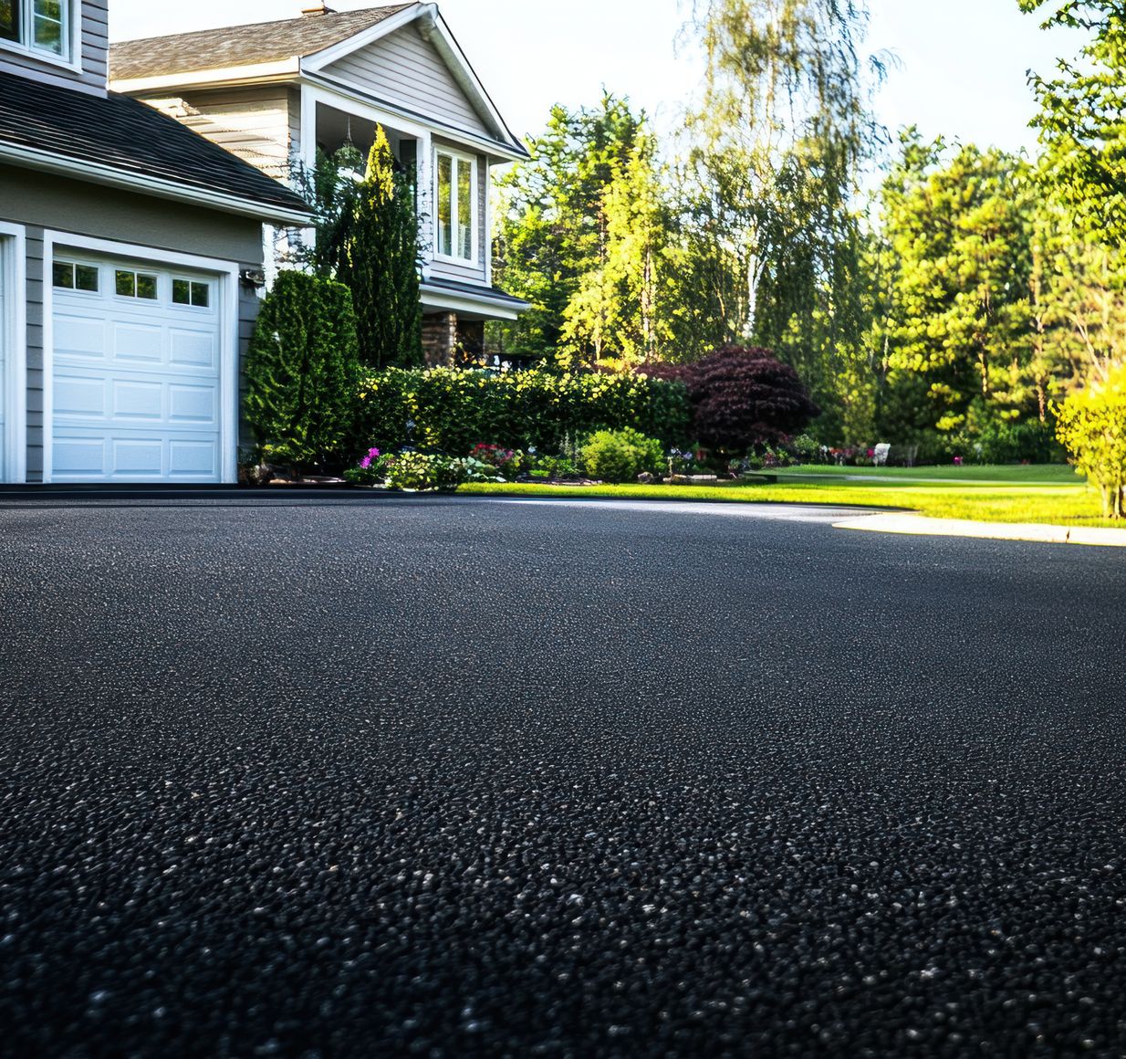 Frontyard with driveway
