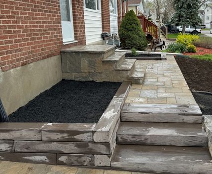 Front entrance with new stonework